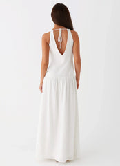 Meggie Linen Maxi Dress - White
