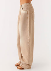 Khalil Baggy Jeans - Tan
