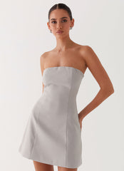 Ayanna Strapless Mini Dress - Grey