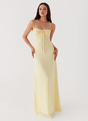 Aveline Bustier Maxi Dress - Yellow
