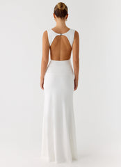 Cherry Sky Maxi Dress - White