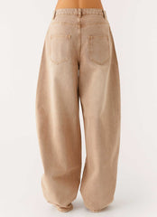 Khalil Baggy Jeans - Tan