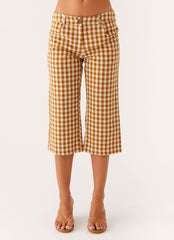 Radley Capri Pants - Brown Gingham
